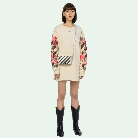 Off-White Flowers Carryover Sweatshirt Dress - Picture 4 of 4